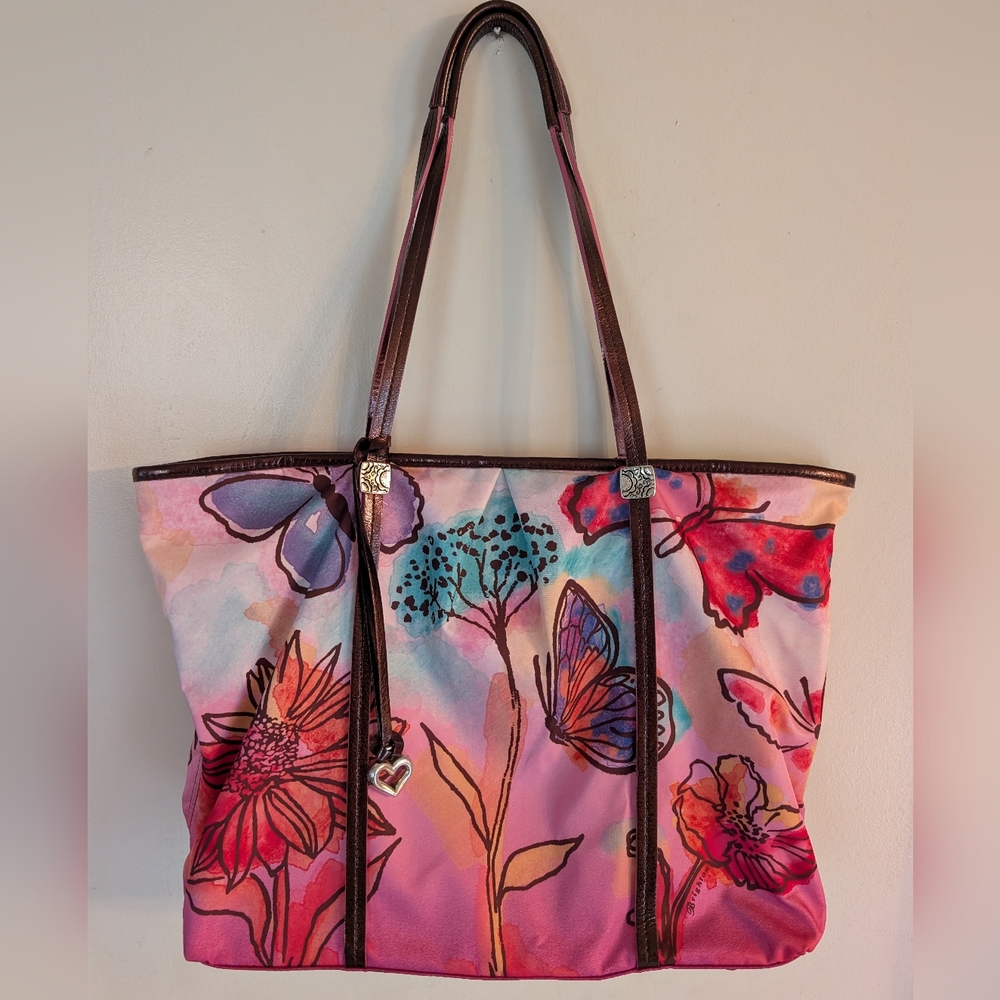 Brighton Vibrant Floral Botanic Garden Wings Butterfly Watercolor Tote 🦋🌸🌼